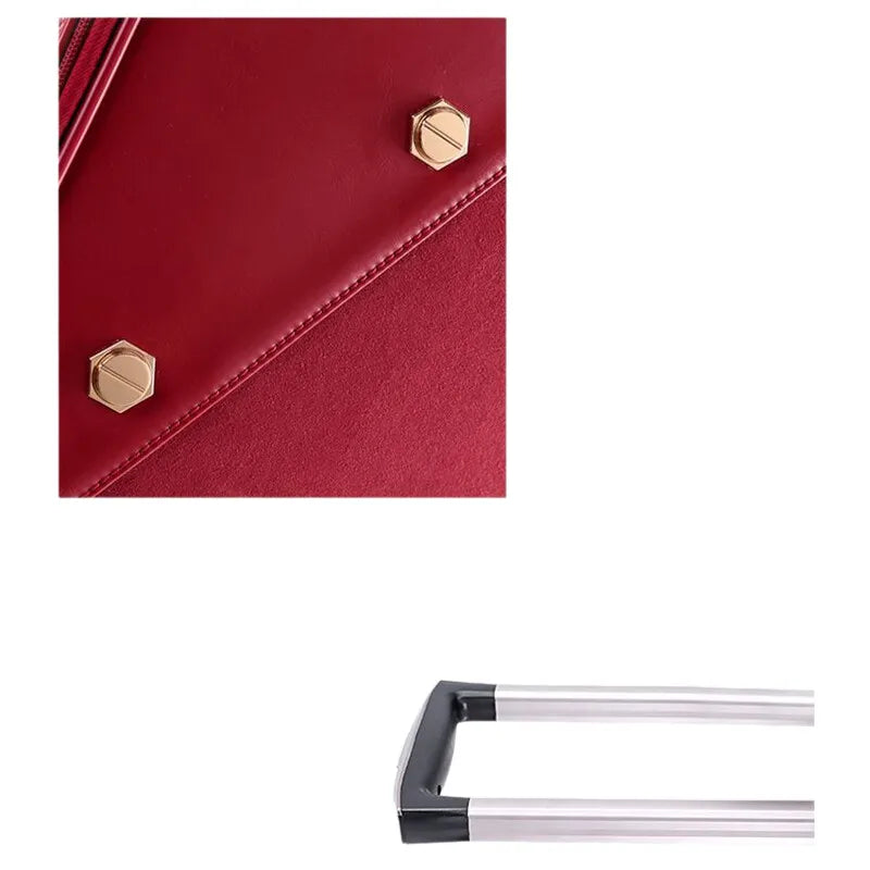 Women's Wedding Luggage Suitcase -Carry-On Trolley with Wheels, Lightweight Travel Bag for Air Travel, Business Trips