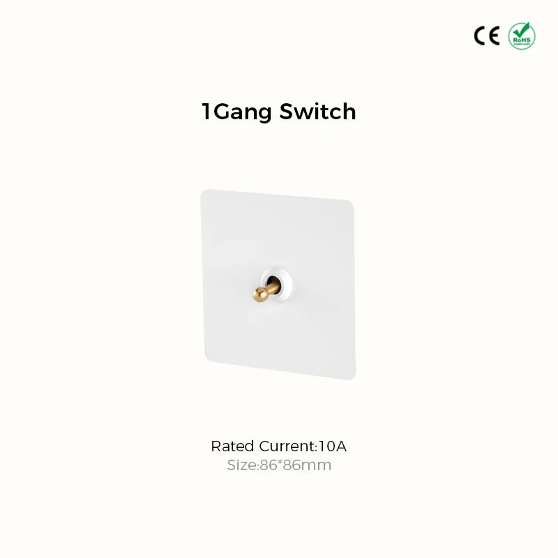 Avoir White Sockets And Switches Retro Switch Button 220V Light Switch Dimmer Toggle Switches 220V Stainless Home Improvements