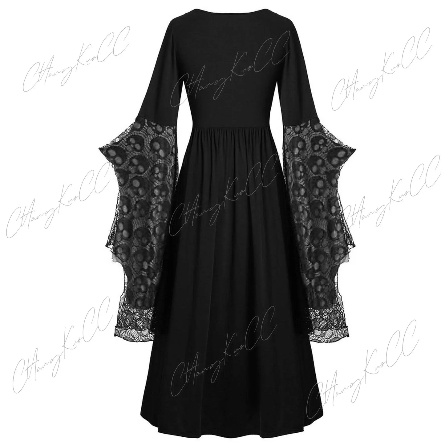 Vintage Halloween Cosplay Costume Witch Vampire Gothic Dress Ghost Dresses Up Party Printed Medieval Ghost Bride Female Clothes