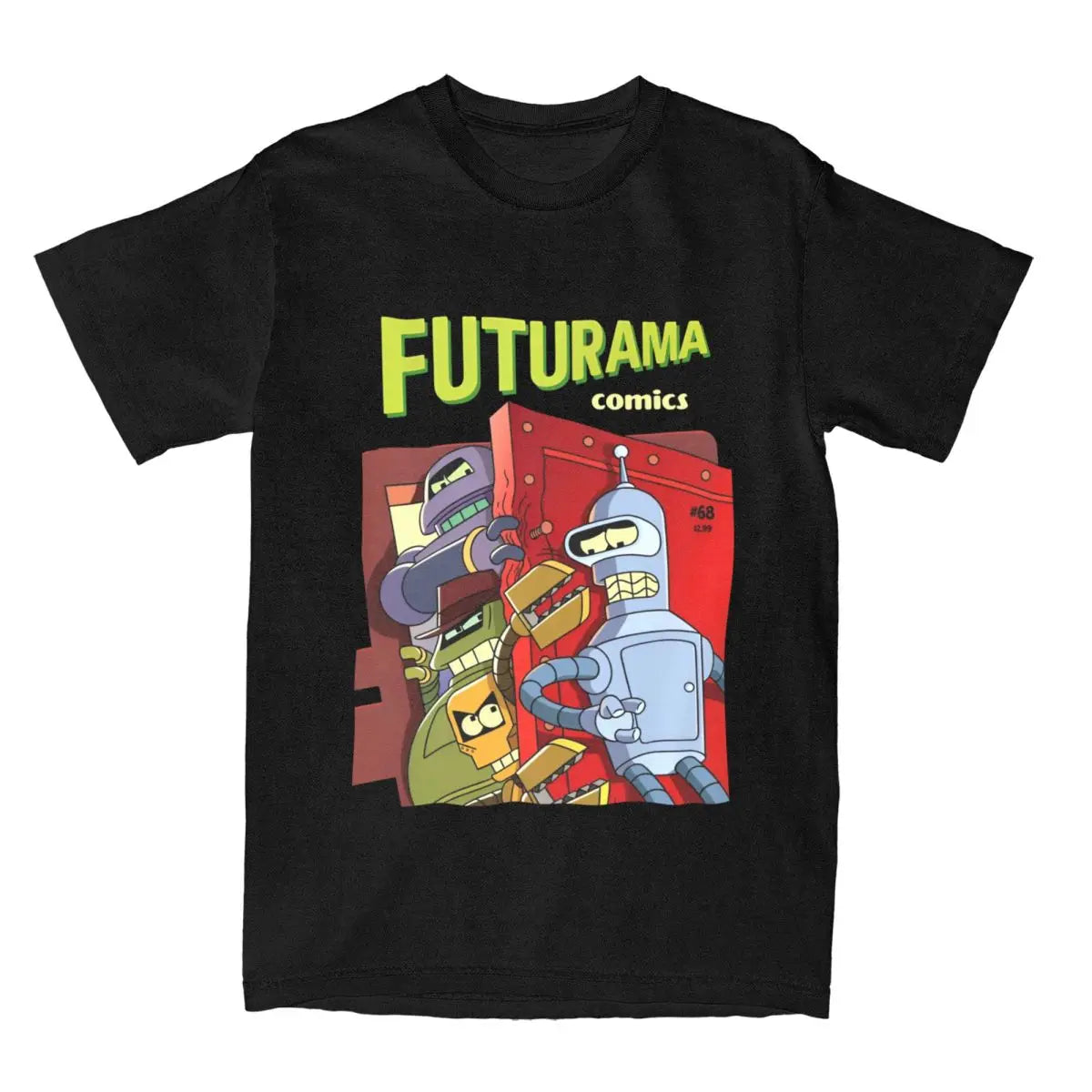 Men Women's Futuramas Comics T Shirts 100% Cotton Tops Novelty Short Sleeve Crewneck Tees 4XL 5XL 6XL T-Shirt