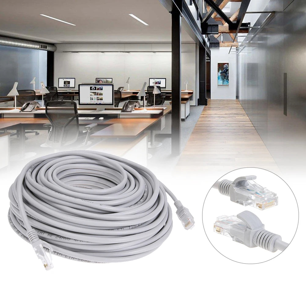 Cable Ethernet De Alta Velocidad Cat5e RJ45 Cable De Red LAN Enrutador De Ordenador Patch Cord , 1M/5M/10M/15M/20M/30M/50M