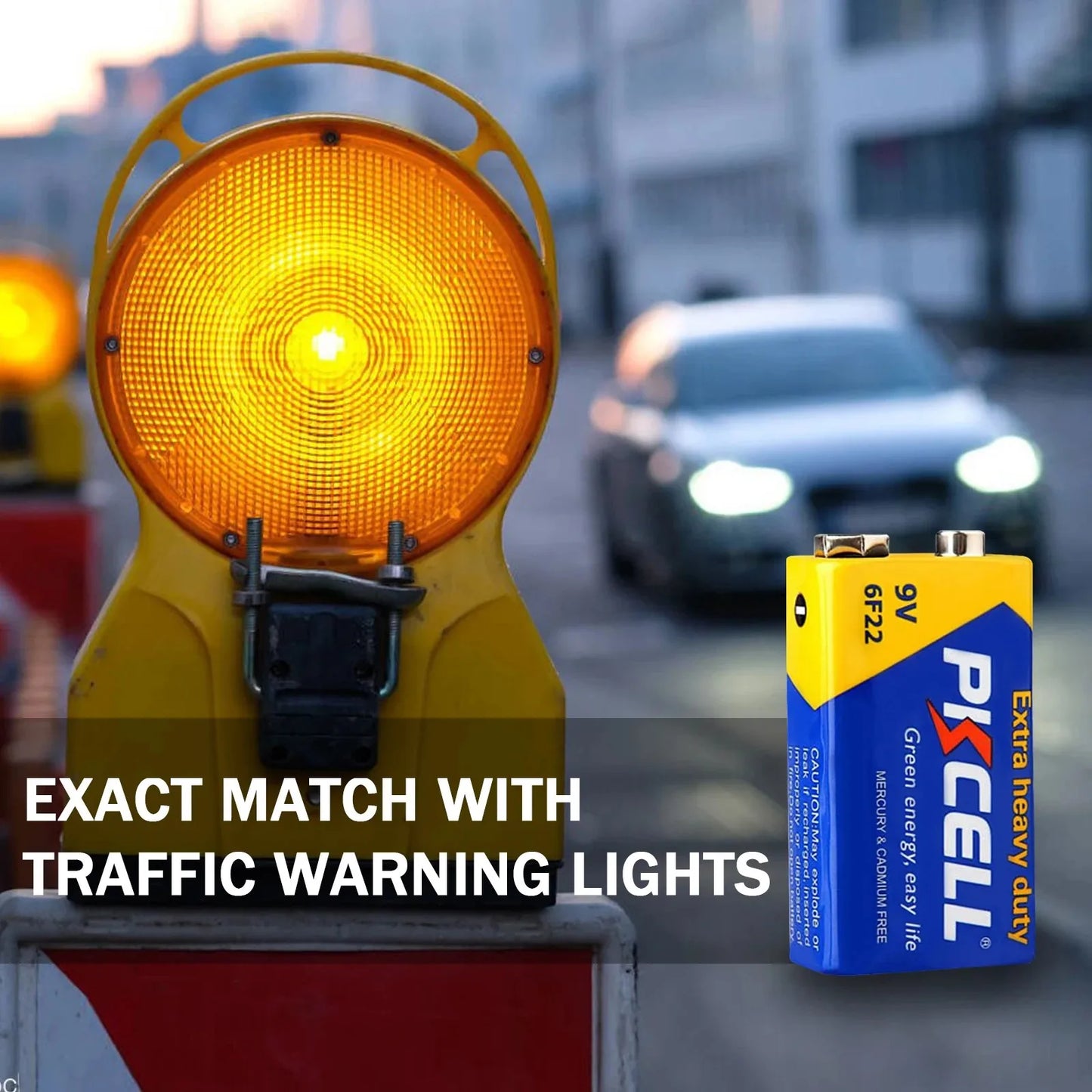 PKCELL 10PC 6F22 Battery PP3 9Volt Carbon Batteria Cell Leak-Proof Smoke Detector Batteries EN22 1604AU 6AM6 Zinc Carbon Battery