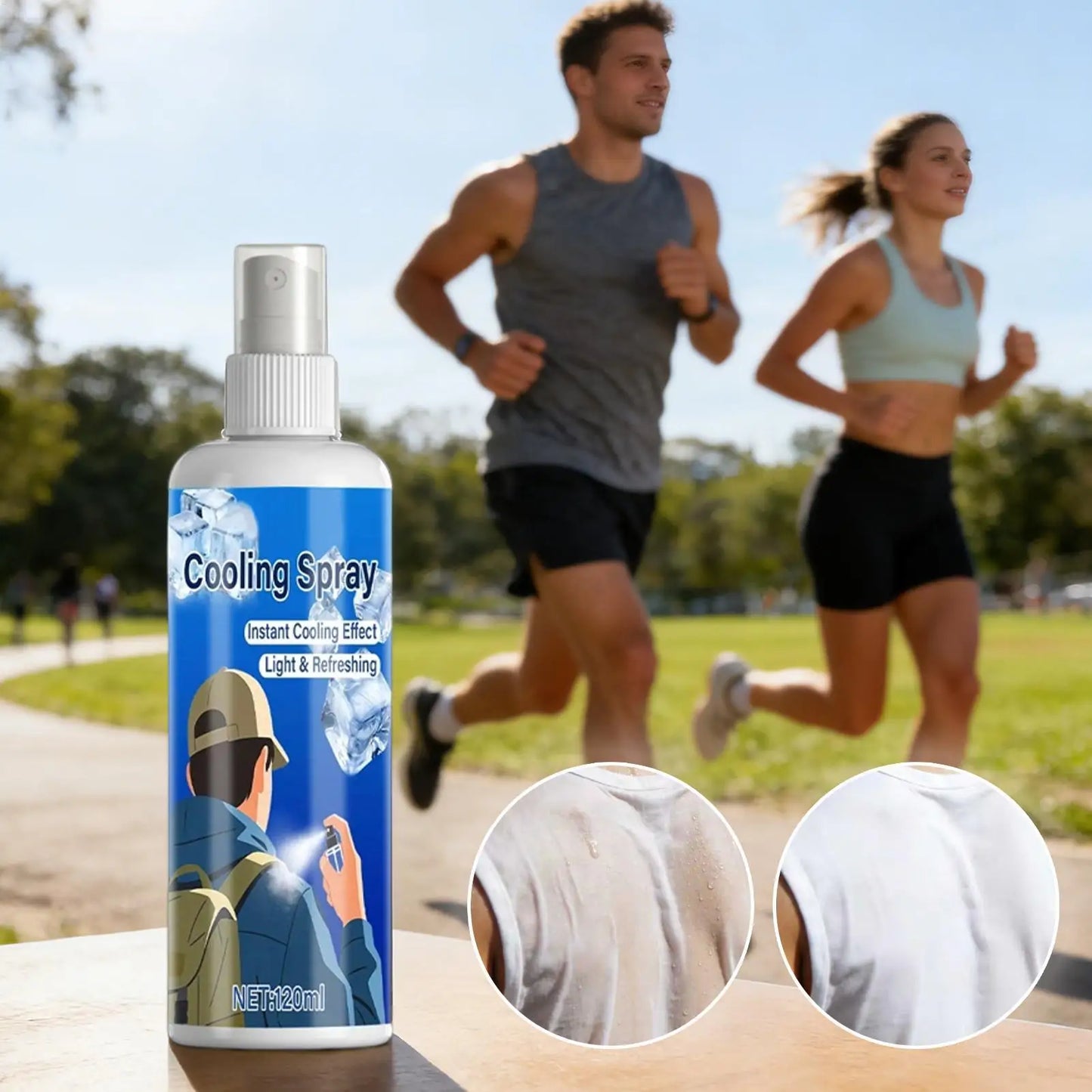 Cool Spray For Summer Household Instant Cooling Spray Natural Plant Extracts Cooling Artifact For Camping Outings Traveling