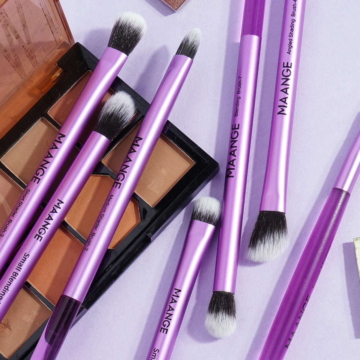 MAANGE 20PCS Professional Makeup Brush Set Premium Synthetic Foundation Face Powder Blush Concealers Soft Dense Makeup Tools