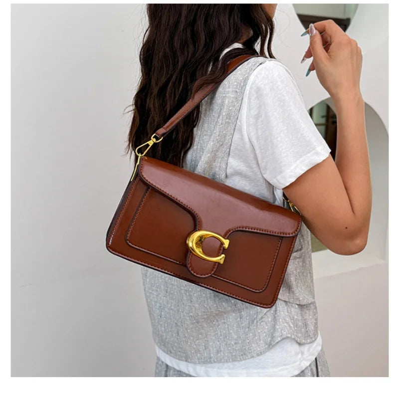 Double-Strap Small Square Crossbody Bag – Stylish Underarm Shoulder Purse For Women, Fashionable Classic Shoulder Bag 2026