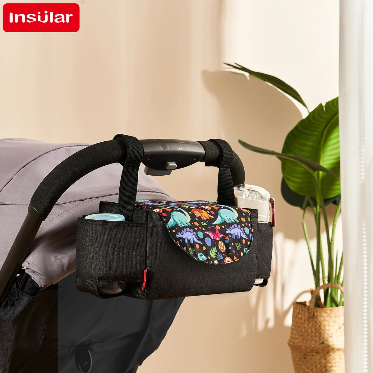 Baby Stroller Bag Pram Organizer Stroller Accessories Stroller Cup Holder Cover Trolley Organizer Pouch Travel Accessories