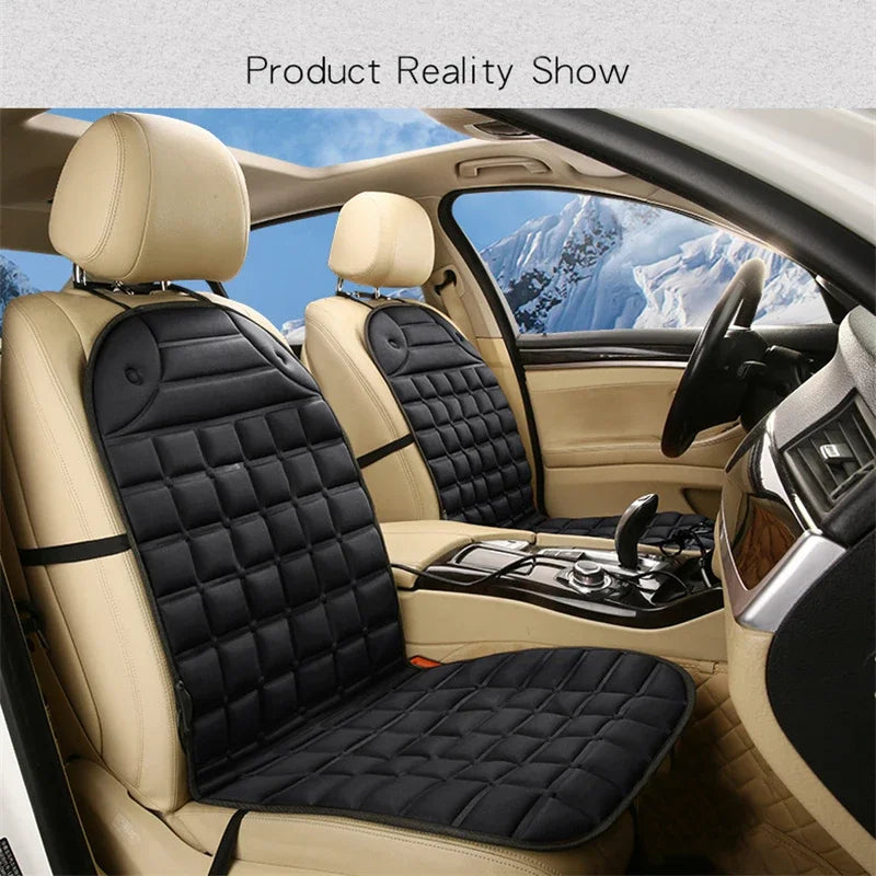EAFC 12V Car Heating Cushion Heated Seat Pad Heater Winter Warmer Seat Winter seat Protector Auto Seat Cushion Pad Winter Mat