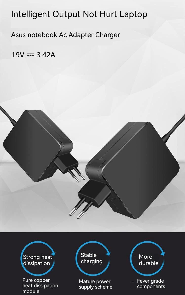 19V 3.42A 65W 4.0*1.35MM Laptop Ac Adapter Charger For Asus X453M F756U X556U F302L Q324U R558UJ R557U A556UF X503S Q504U K540LA