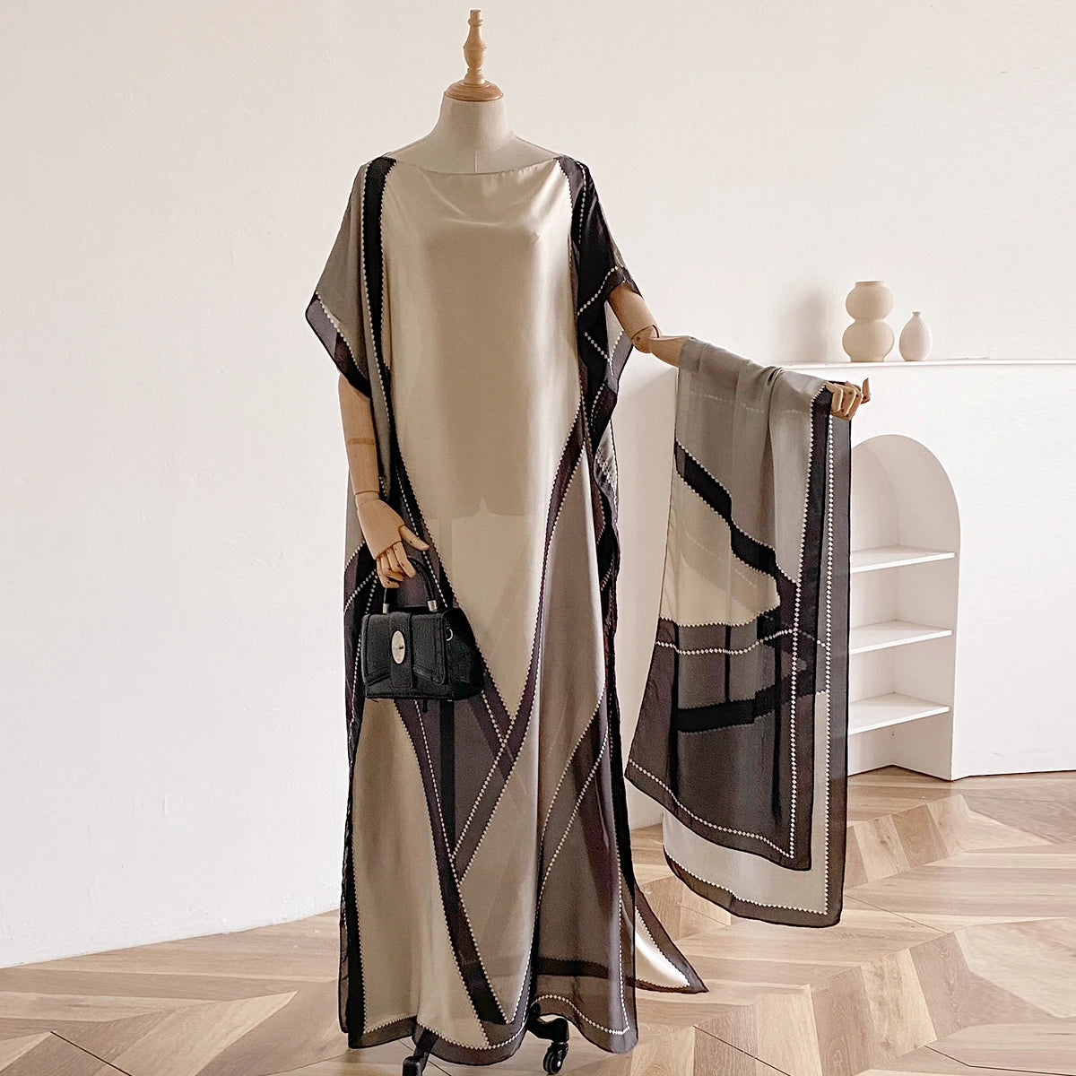 Summer Beach New Fashion African Dresses For Women Elegant Printed Muslim Lady Long Hijab Kaftan Dress Oversize Kuwait Abaya