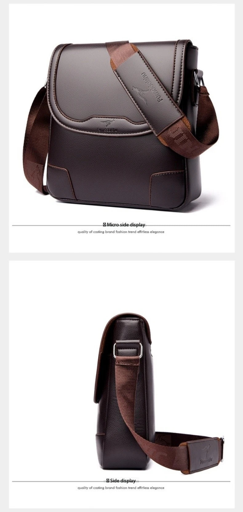 Luxury Brand Men Leather Shoulder Bags Waterproof Business Handbag Travel Tote Crossbody Cross Body Messenger Bag Pack For Male