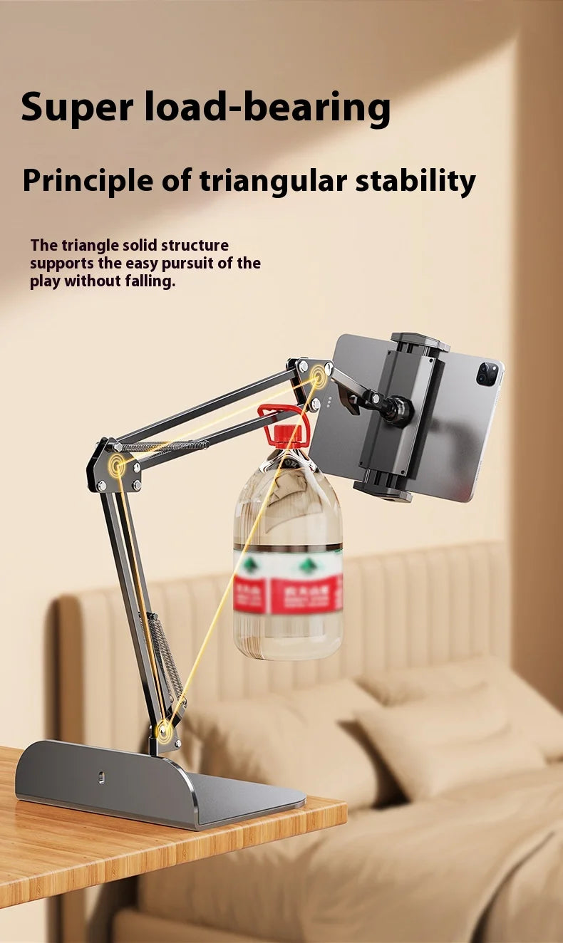 Adjustable Bedside Phone Stand Suitable For iPad Tablet Multifunctional Metal Extendable Lazy Person Watching Tv On The Bed