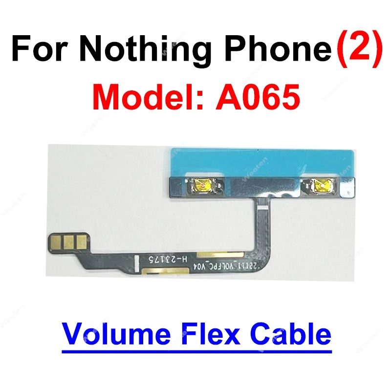 Power Volume Flex For Nothing Phone One 1 2 A063 A065 Side On OFF Power Volume Up Down Keys Flex Cable Repalcement