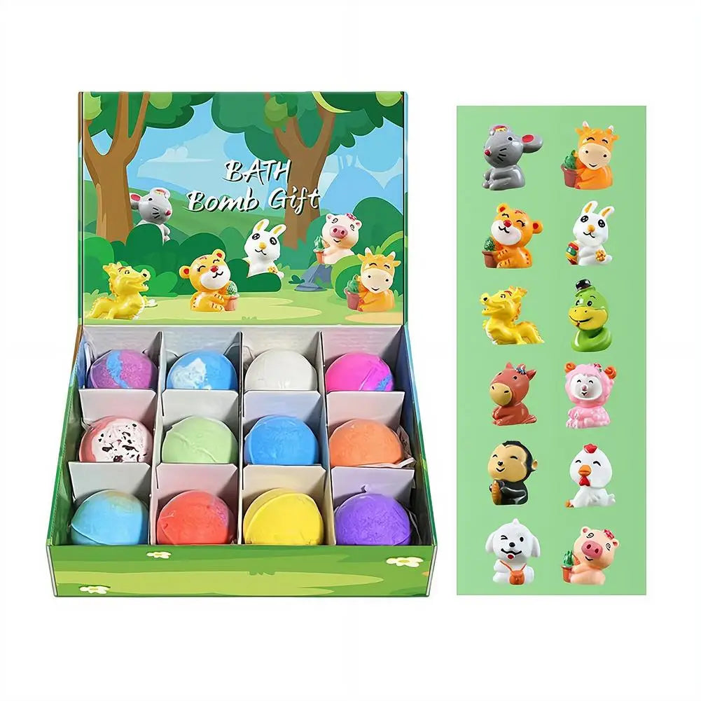 Bubble Bath Bombs For Kids 12 Pack Ocean Themed With Hidden Floating Toys Safe Essential Oil Moisturizing Bath Fizzies