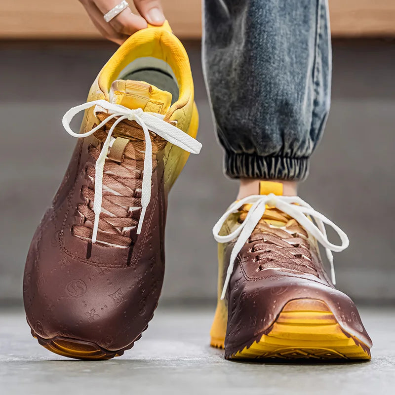 Men's Casual Sports Shoes Are Lightweight Comfortable Printed Trendy Versatile and Easy To Match with Street Style