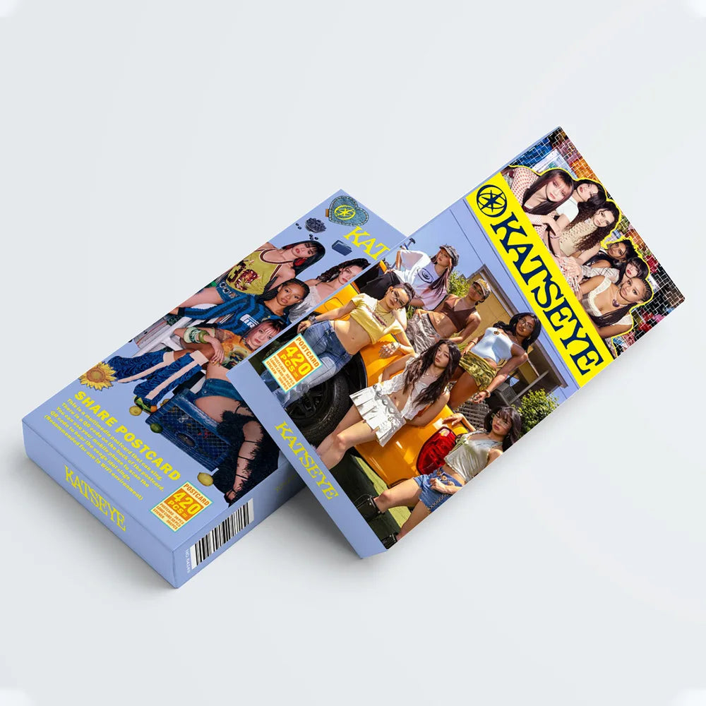 KPOP Korean Girl Group KATSEYE Greeting Cards, Celebrity Messages, Blessing Cards, 420 Audio Sharing Postcards LOMO Cards, Gifts