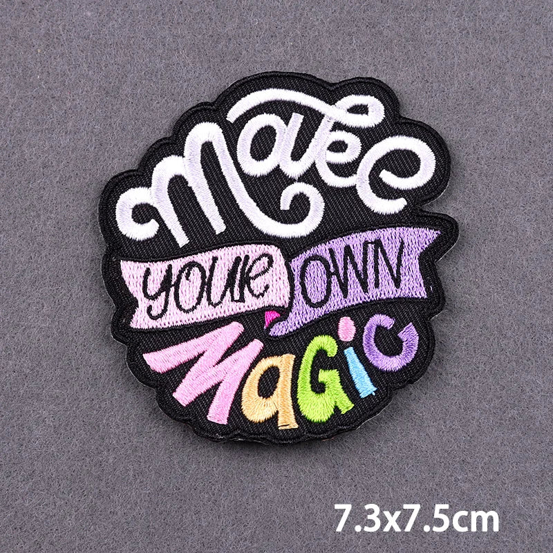 Mandala Iron On Patches For Clothes DIY Embroidery Applique Fusible Patch Ironing Stickers Letters Patch For Jacket Badge