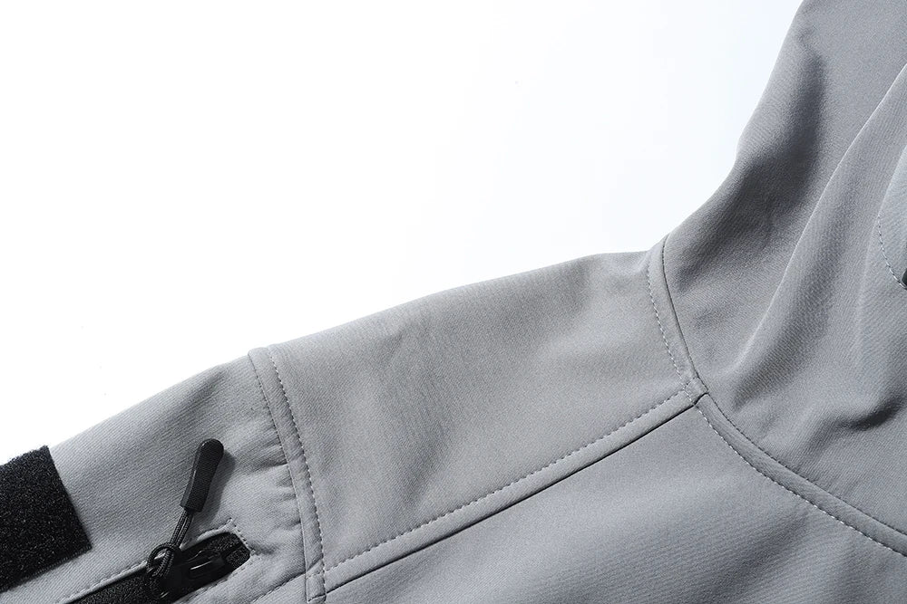 Men's hooded tactical jacket for autumn and winter outdoor windproof waterproof warm hiking camping and fishing durable jacket