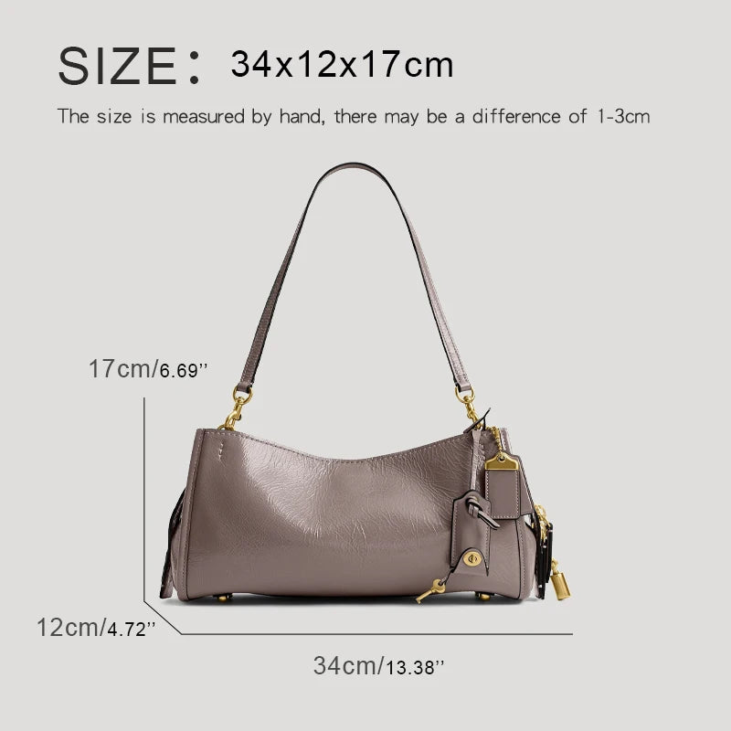 Luxury Designer Lock-Decorated Handbag for Women with Premium PU Leather Single Shoulder Bag And Wallet Crossbody Bag