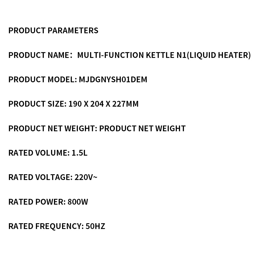 NEW XIAOMI MIJIA Multifunctional Health Pot Electric kettle N1 Household Appliances 800W 304 Stainless Steel Heat Preservation