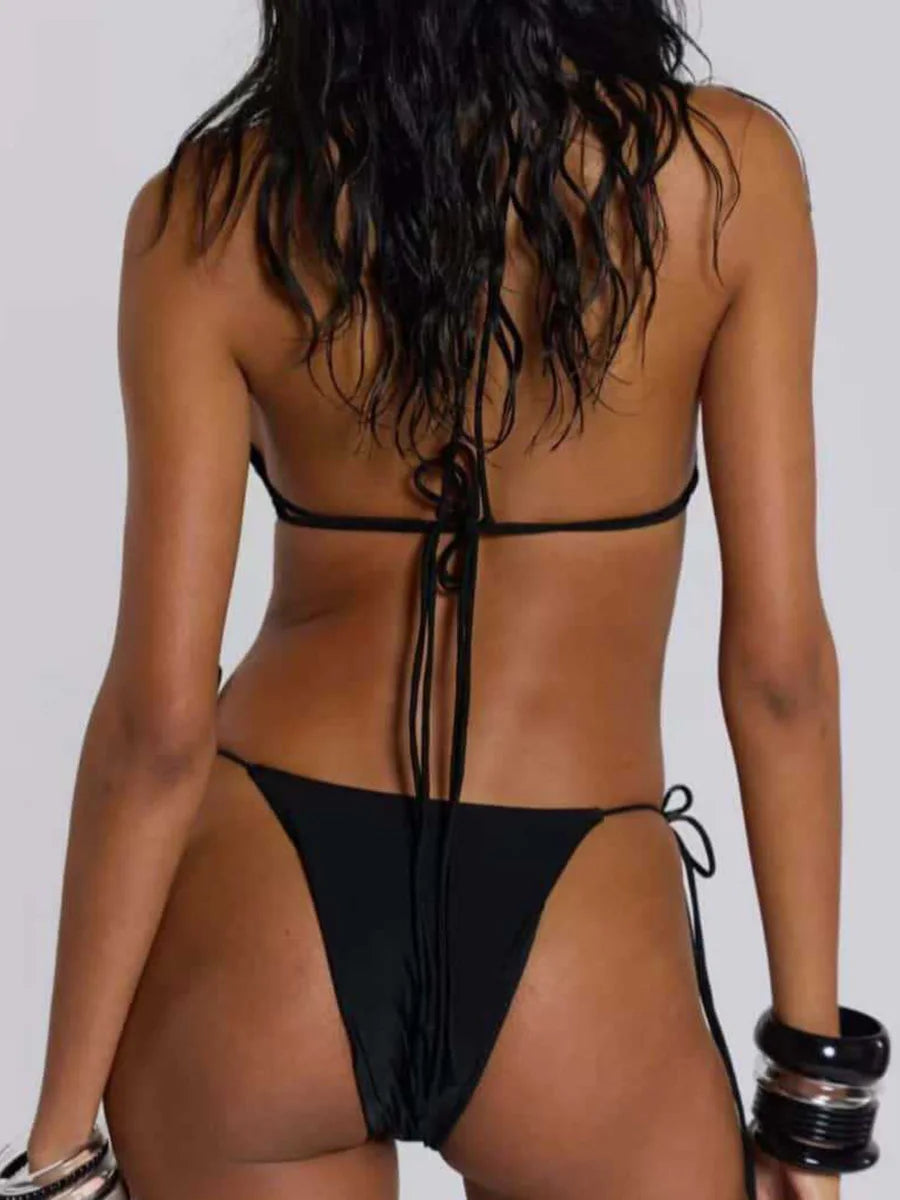 2026 Metallic Sequins Halter Bikini Women Swimsuit Female Swimwear Two Pieces Bikini Set Bather Bathing Suit Swim Lady Beachwear