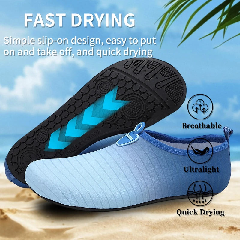 Unisex Water Shoes Soft Beach Non-Slip Aqua Shoes Quick Dry Breathable Swimming Diving Snorkeling Sneaker Socks Slipper