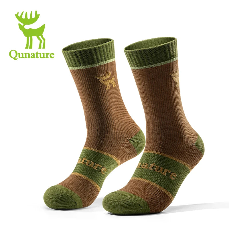 Qunature Four-Season Waterproof Socks Breathable Outdoor  Sport Socks Hiking Cycling Cross Country Running Skiing Windproof Sock