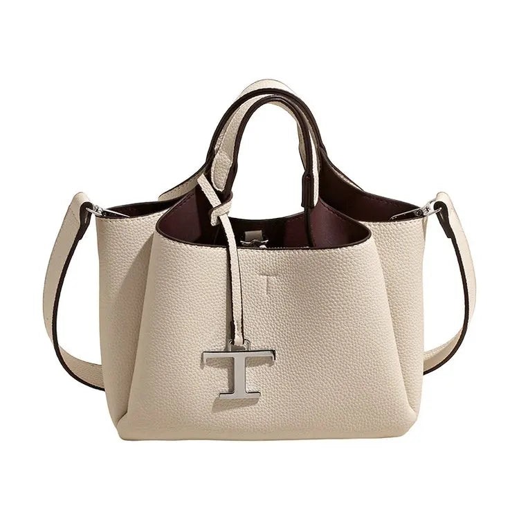 Unique High-End Leather Diaper Bag: Elegant Crossbody Messenger Bag For Women With Vintage Designer Look And Large Capacity