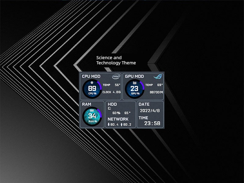 Computer Monitoring Built-in Notebook Sub-Screen