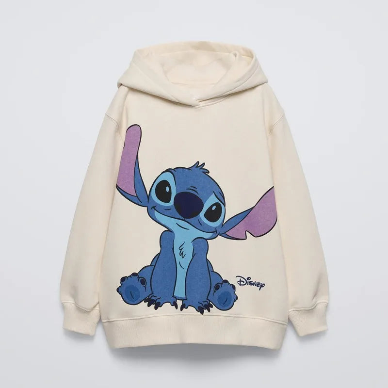 Stitch Girl Clothing Hooded Tops + Leggings Toddler Girl 2pcs Pants Set Cartoon Sweatshirt Outwear Kids Children Clothes