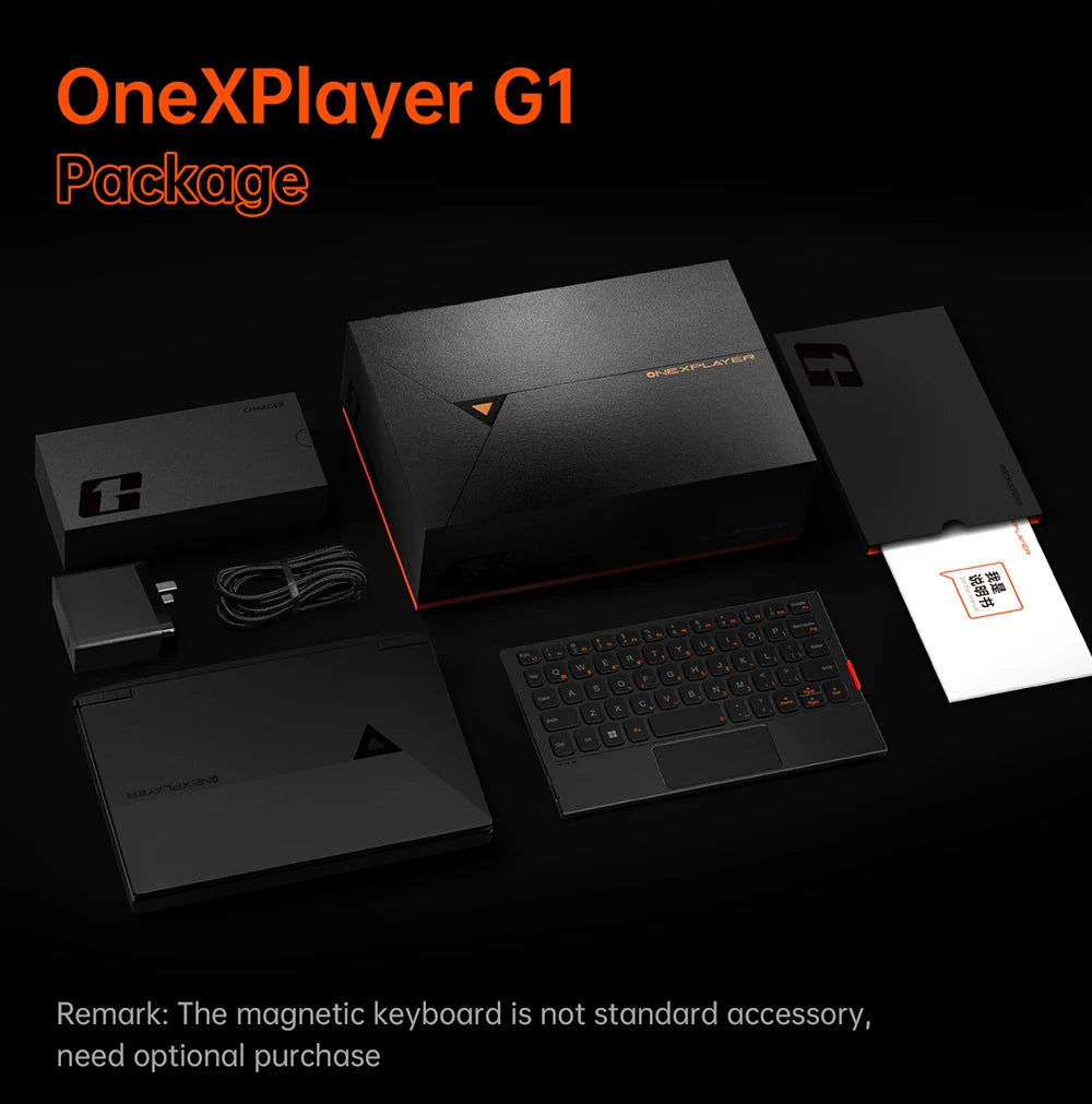 OneXPlayer G1 Gaming Laptop AMD Ryzen AI 9 HX 370 & Intel Core Ultra 7 255H Portable 8.8 Inch 144Hz Dual-Mode Keyboard Computer