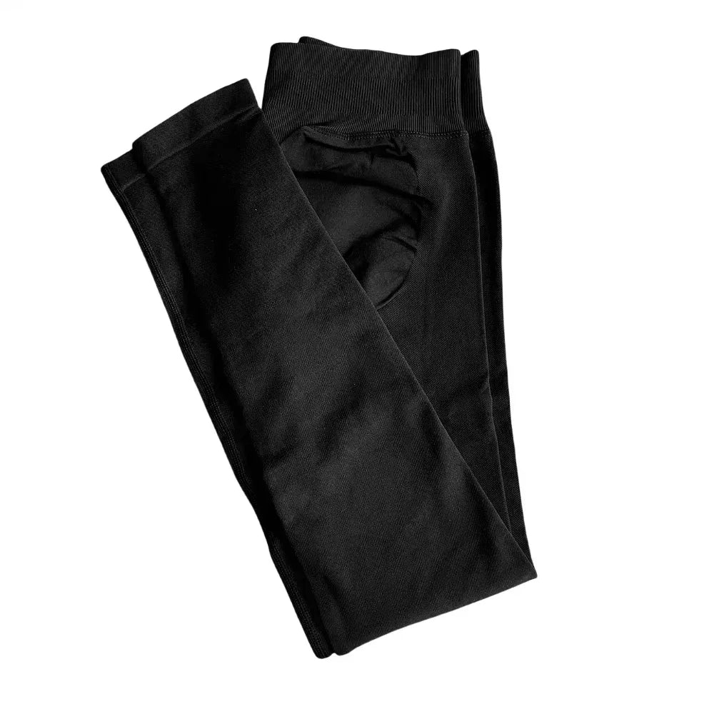 Leggings with Logo Scrunch Seamless Yoga Women Legging Gym Sports Pants Low Ribbed Band High Stretch Fitness Tights Pant