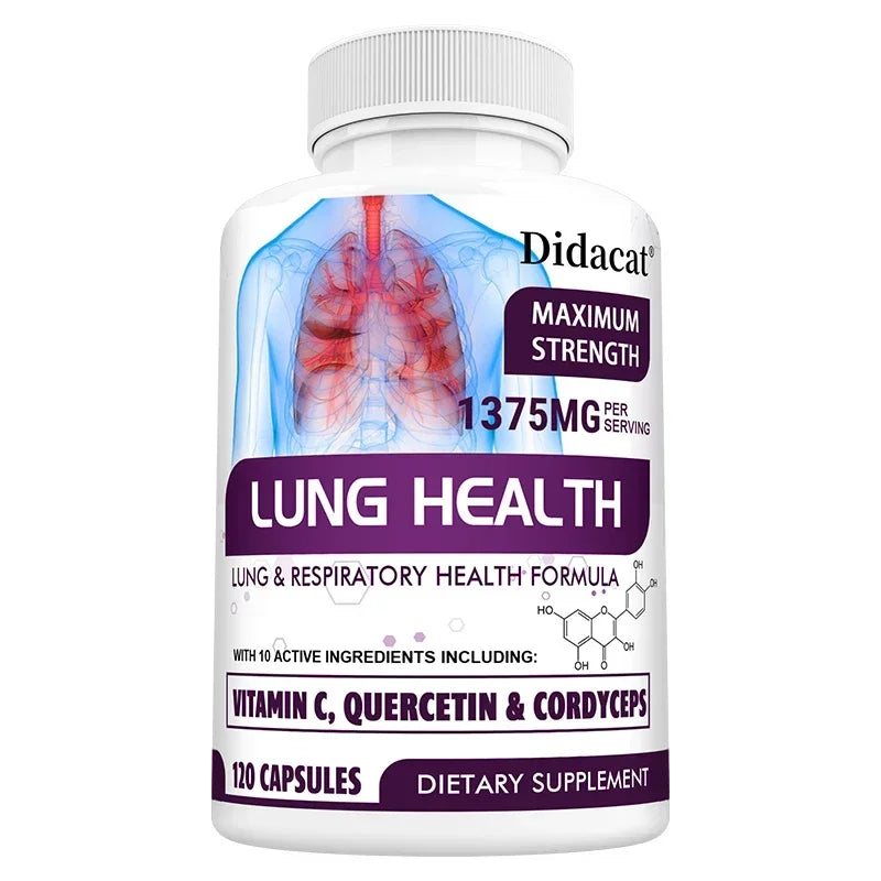 Lung Detox & Cleanse - Supports Bronchial and Respiratory Health, Relieves Breathlessness, Boosts Immunity - 120 Capsules
