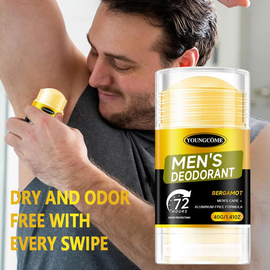 Men Sandalwood Deodorant Stick Anti Sweating Keep Drying Lasting Fragrance Remove Armpit Odor Underarm Refresh Sticks 1/2/4set