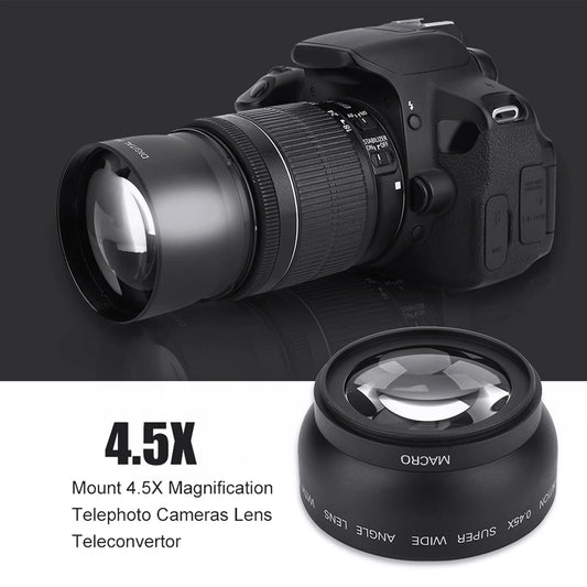 52mm 0.45X Wide Angle Universal Conversion Macro Lens for DSLRS and Digital Cameras Camera Lens Conversion Lens Wide Angle Lens