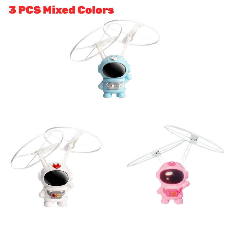 Creative Mini Astronaut Drone Cartoon Spaceman Flying Robot Toys with USB Charging Hand Control Helicopter Kids Gift