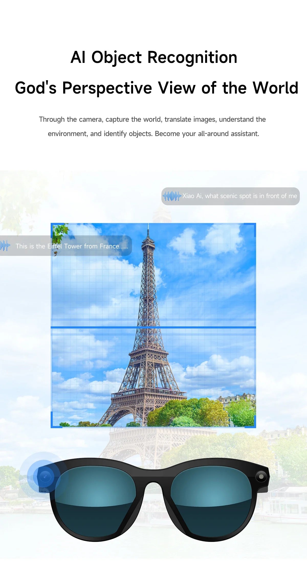 2025 200W HD Smart Glasses With AI Camera For Voice Calls And Translation High-definition Photography Video Recording Sunglasses