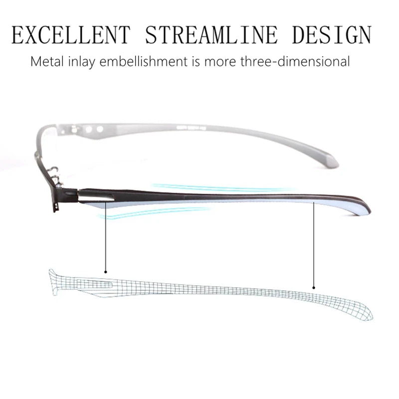 2022 Transition Photochromic Multifocal Reading Glasses Men's Smart Progressive Anti Blue Ray Half-Frame Hyperopia Eyewear +2.5