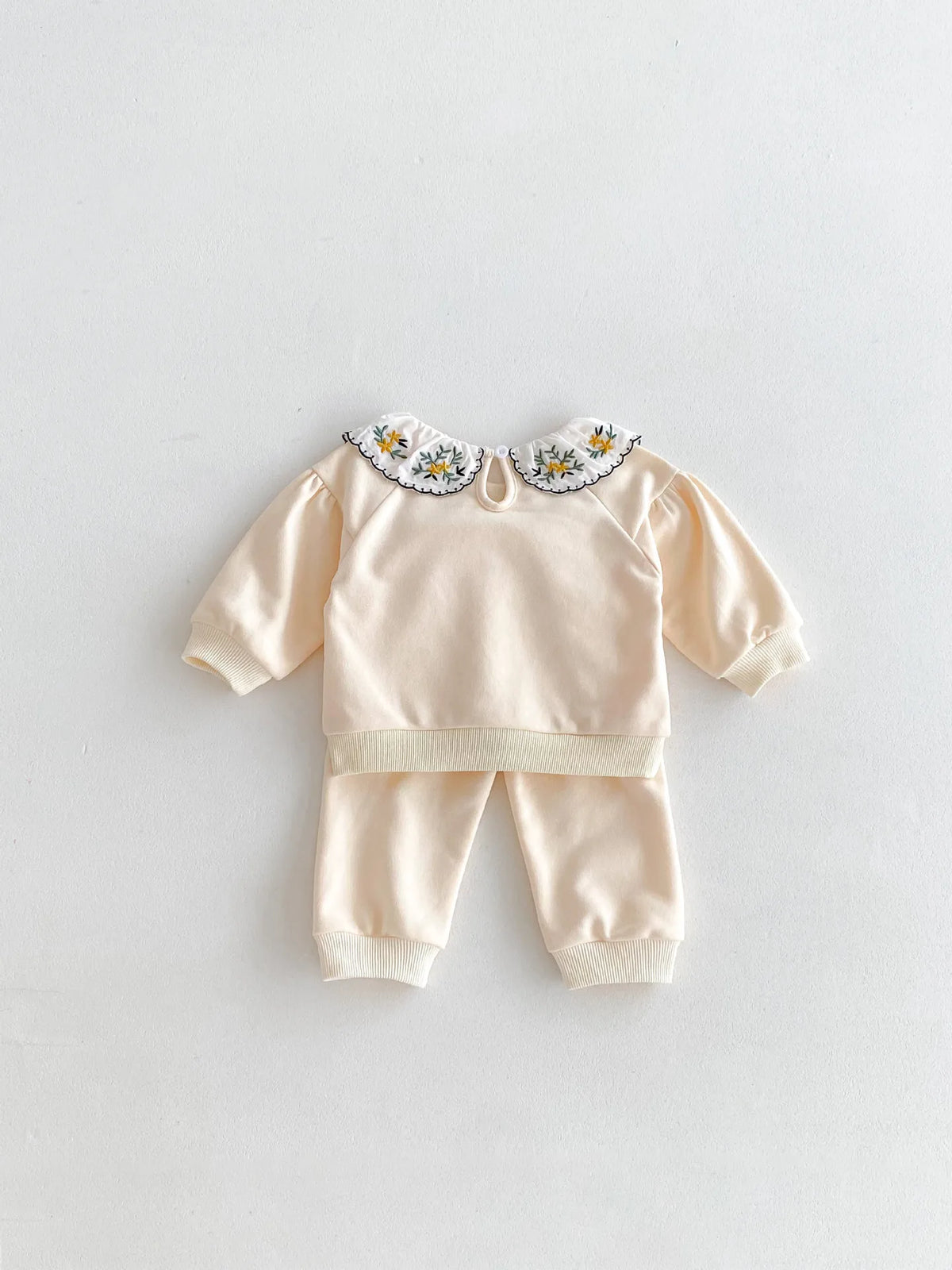 2025 Infant Toddler Fall Clothes Set: Girls' Stylish Two-Piece Pullover Sweatshirt and Pants Set for Baby Girls Outing