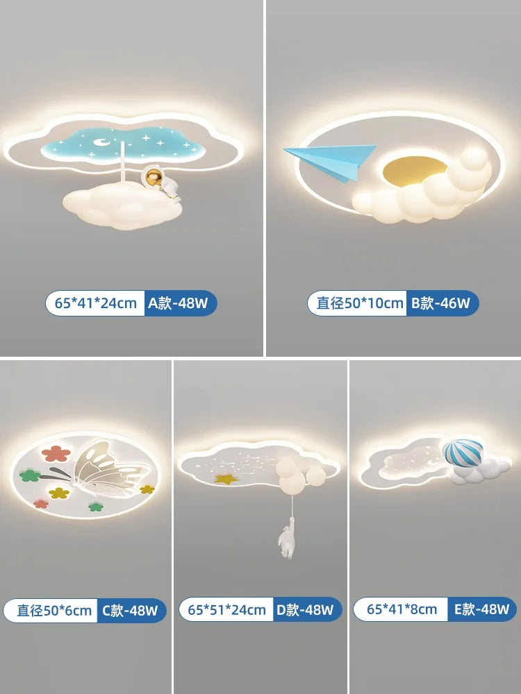 Modern Led Children's Bedroom Ceiling Lights Cloud Airplane Chandelier Boy Girl Room Lamps Home Indoor Decor Lighting Fixtures