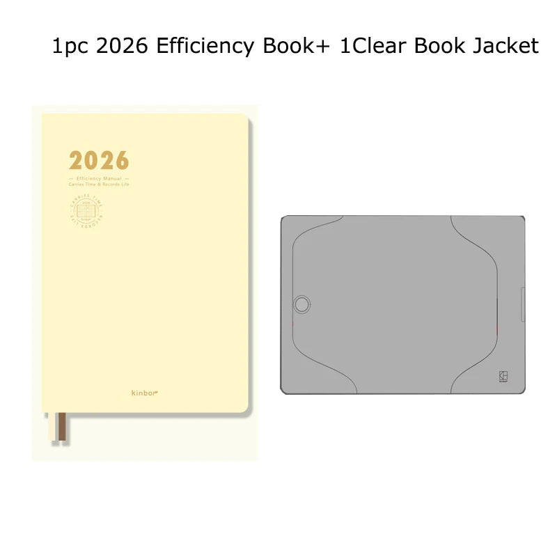 Kinbor 2026 A5 Efficient Planner Notebook,2 Days per Page with Habit Tracker,To-Do Lists&Time Management for Workplace, College