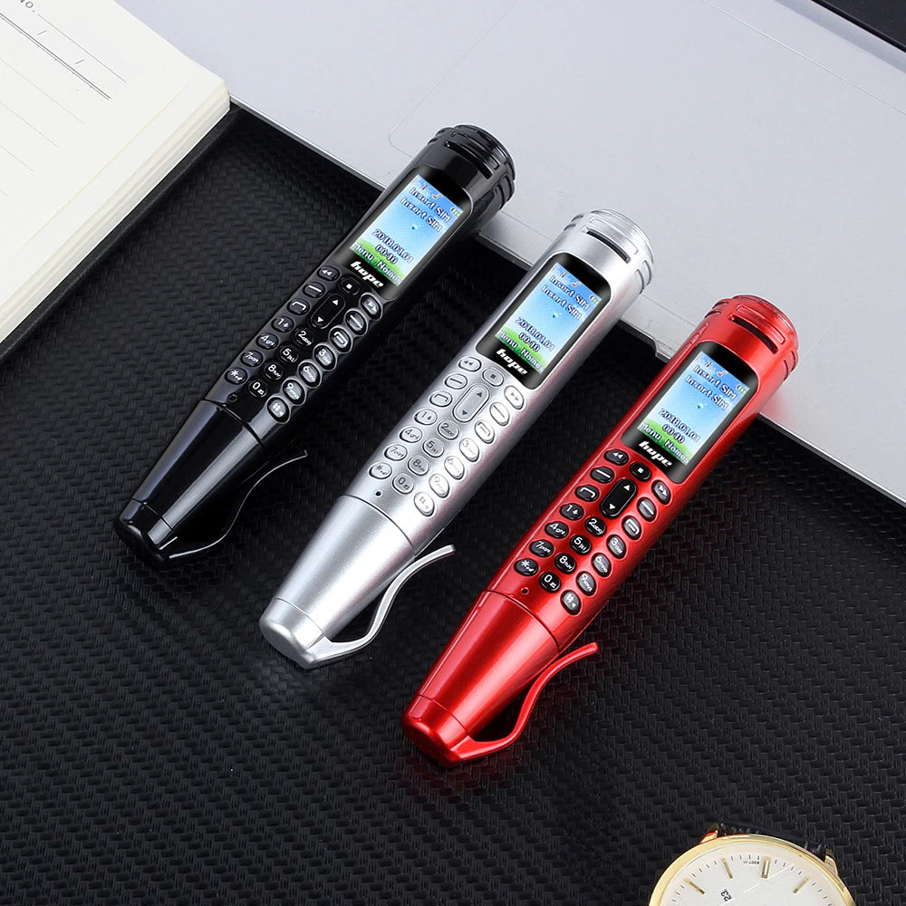 Funny Cute Phone With Pen Function Two Sim Magic Voice BT Dial Special Shape Mini Mobile Phone FM Camera 2G GSM Cheap Portable