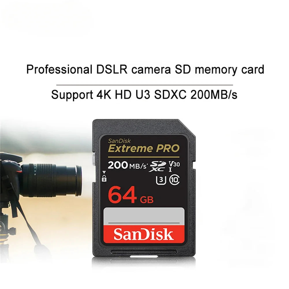 Original Extreme PRO U3 4K 6K 8K C10 V30 V60 V90 SDHC Memory Card SD UHD Video SDXC sd Card UHS-I UHS-II for SLR 3D Canon Camera