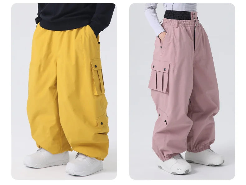 2026 Searipe Workwear Ski Pants Women's New Style Single Board Loose Snow Pants Waterproof and Cold Proof Men's 3L Snow Suit