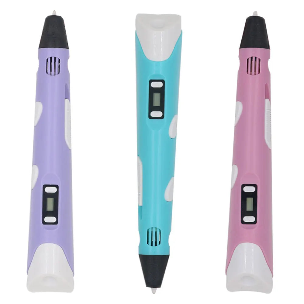 Surprising Children's 3D Printing Pen Set with LCD Display,Power adapter,Travel Case,PLA Filament,Kids Birthday Christmas Gift
