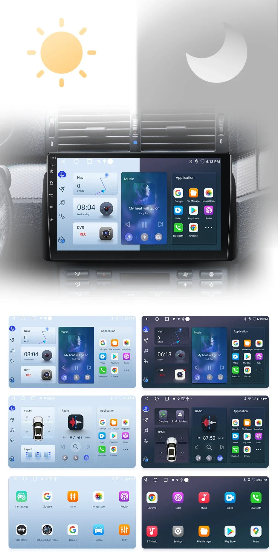 Junsun Wireless CarPlay Android Auto Radio For Smart Fortwo 451 2005 - 2015 Car Intelligent Systems RDS BT DSP 2 din autoradio