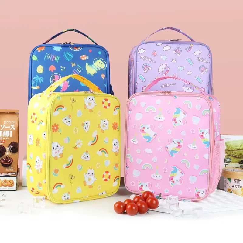 Students Aluminum oil Thickened Handheld Lunch Bag Insulated Thermal Food Picnic Storage Heat Preservation Beto Bag