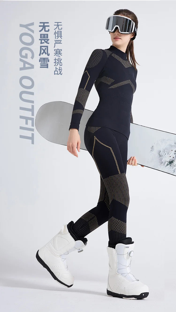 Ski Quick-drying Clothes Intimatesheattech Compression Sweat-wicking Breathable Women's Outdoor Hiking Sportswear Functional