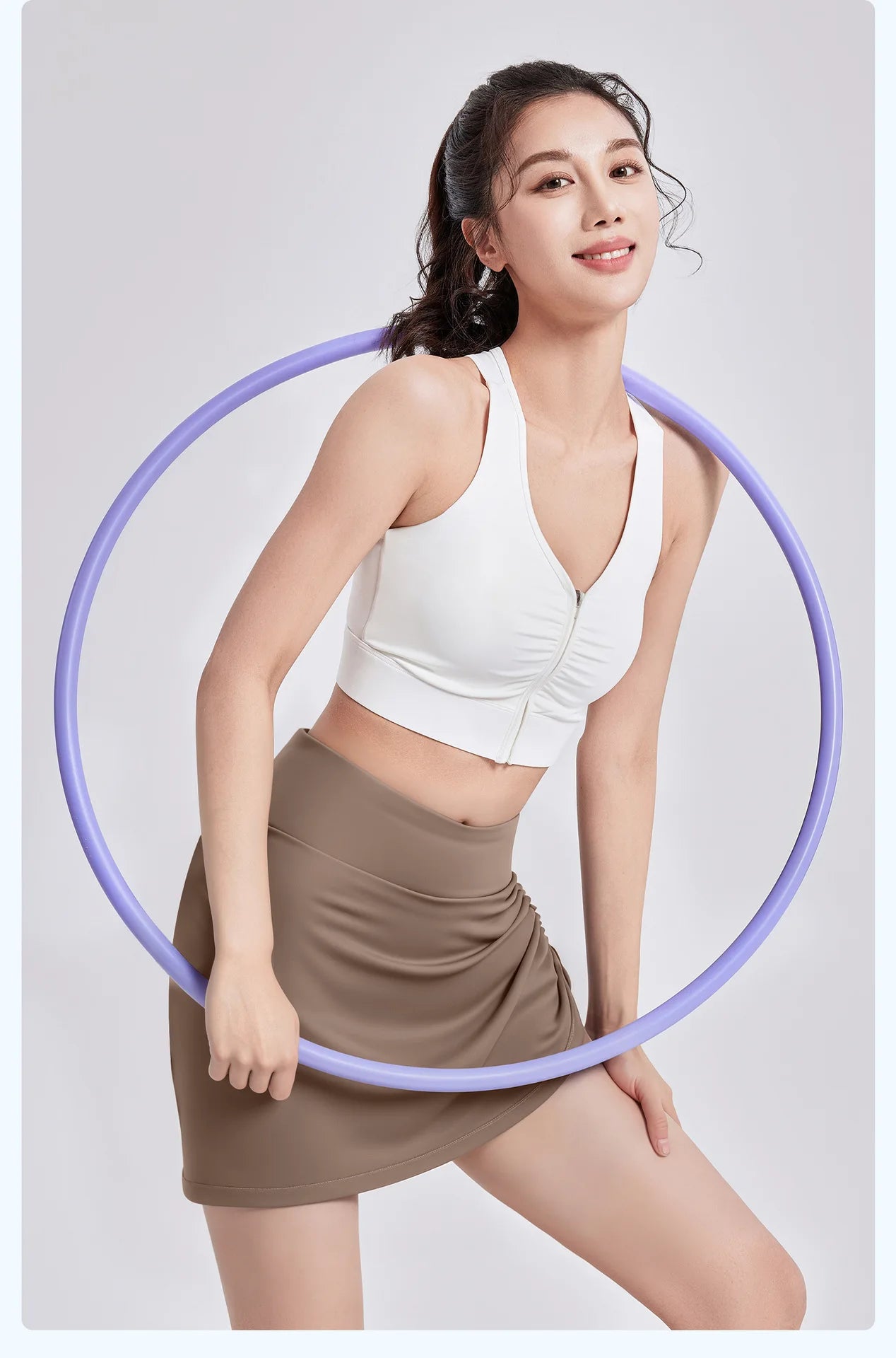 2025 New Wrinkled Sports Skirts Women Fashion Gym Skirts High Waist Hip Lift Running Yoga Fitness Skirt 2 in 1 Athletic Skort