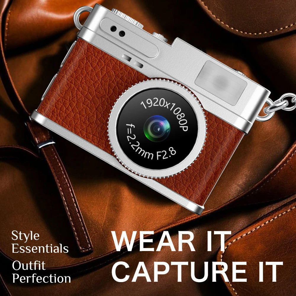 Pocket-Sized Retro Digital Camera, 1080P Mini Vlog Cam with Screen, Portable Camcorder for Kids, Teens, Travel, Sports & Gift
