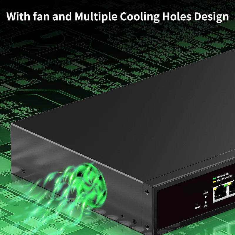 GoodTop 7 Port 10Gb Web Managed Switch with 1 Port 10G SFP+ Network Switch 160G Bandwidth Home Lab Networking Switch